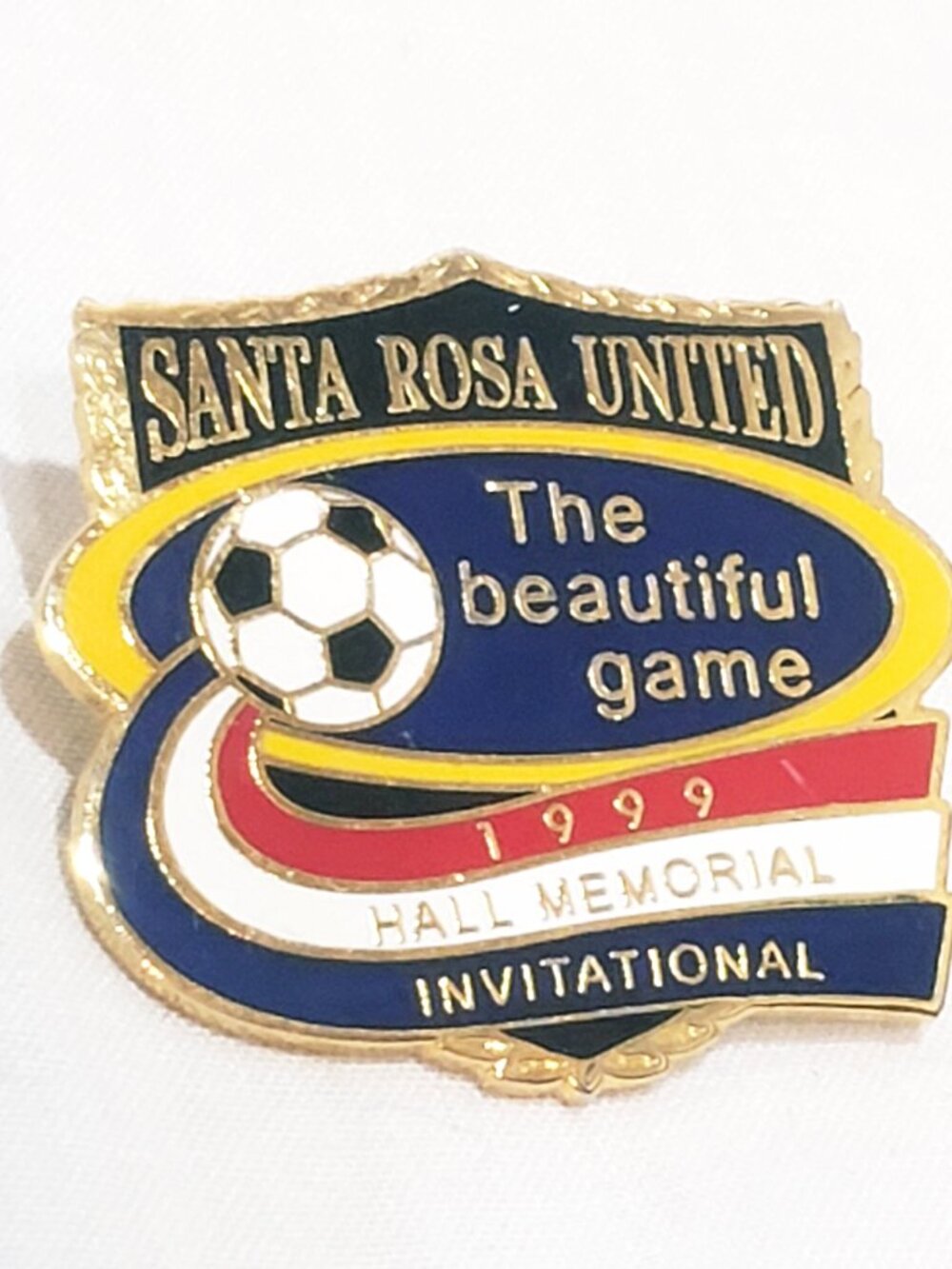 Santa Rosa United Soccer The Beautiful Game Hall Memorial Invitational  1" Pin